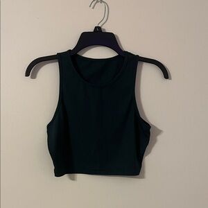 SHEIN Dark Green Sleeveless Crop Top
